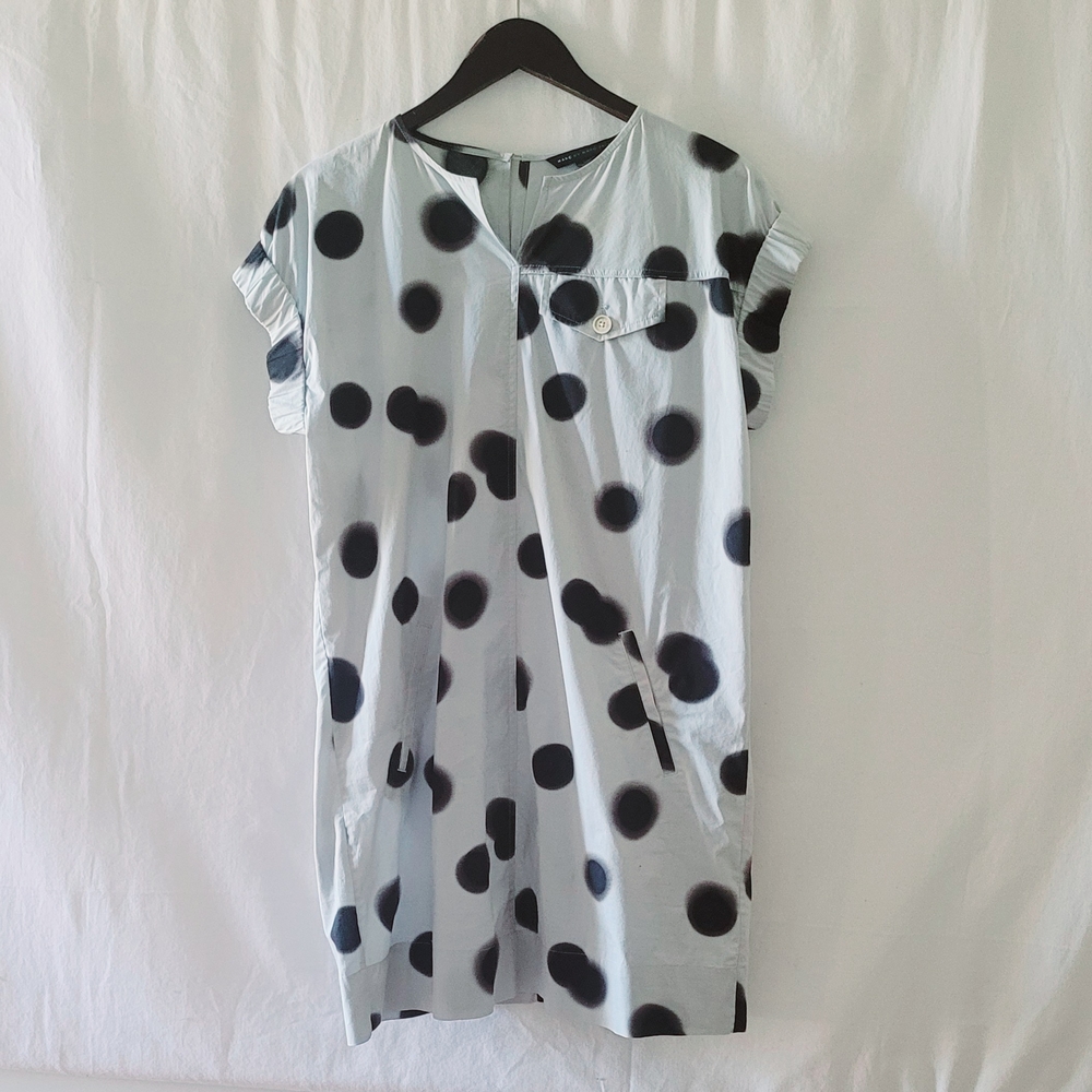 Marc by Marc Jacobs Light Blue Polka Dot Cap Sleeve Dress
